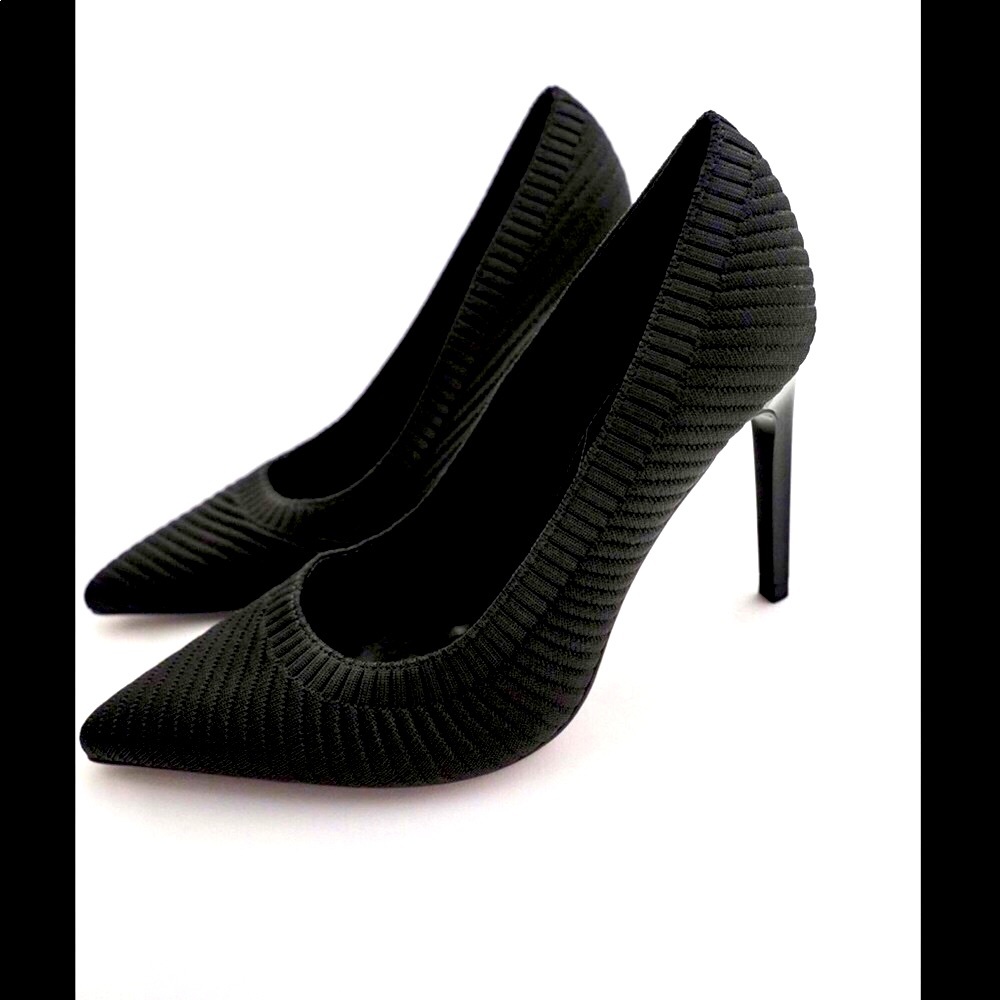 Zara stretch black heels